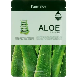 Farmstay Visible Difference Mask Sheet - Fátyolmaszk Aloe Kivonattal 1db/23ml Expressz szállítás