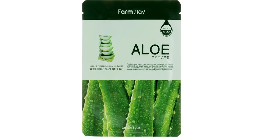 Farmstay Visible Difference Mask Sheet - Fátyolmaszk Aloe Kivonattal 1db/23ml Expressz szállítás