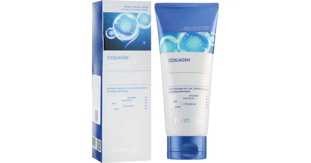 Legjobb ár FarmStay Collagen Water Full Moist Peeling Gel - Hámlasztó Gél Kollagénnel 180ml