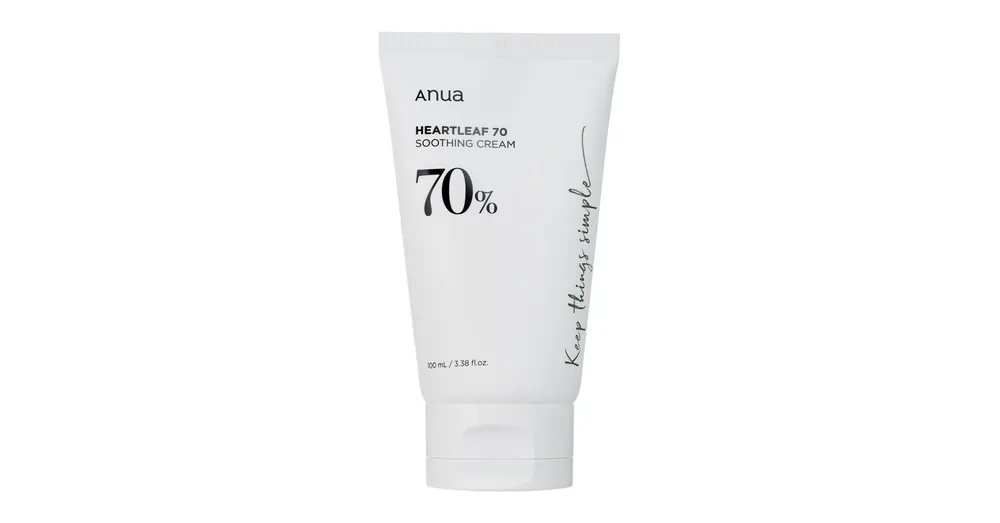 Árcsökkenés Anua Heartleaf 70% Soothing Cream - Bőrnyugtató Arckrém 100ml