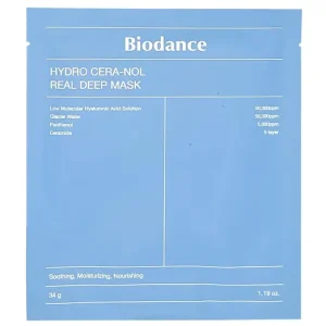 Biodance Hydro Cera-Nol Real Deep Mask - Éjszakai Hidrogél Arcmaszk Ceramidokkal 1db/34g Végkiárusítás