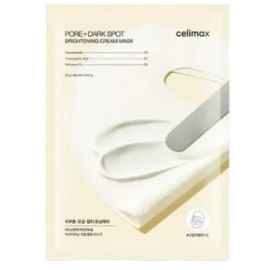 Olcsóbb Celimax Pore+ Dark Spot Brightening Cream Mask – Bőrfényesítő Textilmaszk Krémesszenciával 1db/20g
