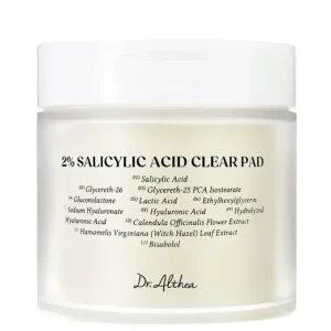 Különleges ajánlat Dr. Althea 2% Salicylic Acid Clear Pad - Szalicilsavas Tonerpárnák 60db/250ml