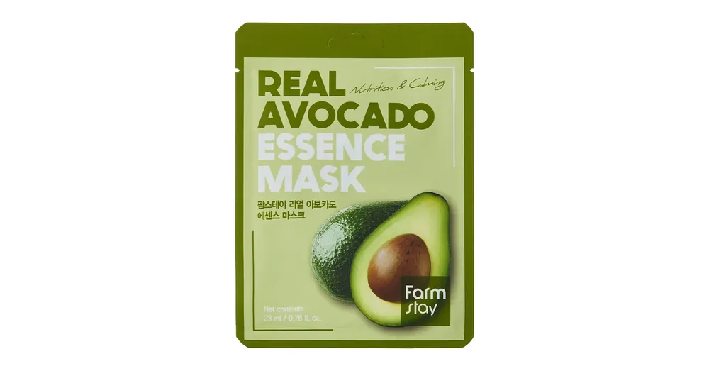 Farmstay Real Avocado Essence Mask - Tápláló és Nyugtató Maszk 1db/23ml Expressz szállítás