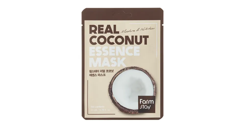 Azonnali szállítás Farmstay Real Coconut Essence Mask - Szövetmaszk Kókuszdió Kivonattal 1db/23ml