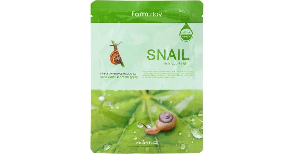 Farmstay Visible Difference Mask Sheet Snail - Szövetmaszk Csiganyál Kivonattal 1db/23ml Legkelendőbb