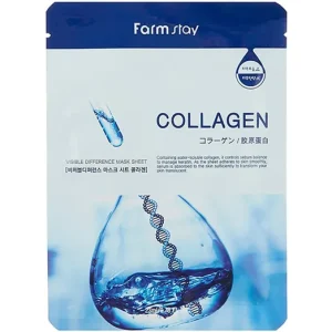 Árcsökkenés Farmstay Visible Difference Mask Sheet Collagen - Hidratáló Szövetmaszk Kollagénnel 1db/23ml