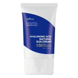 Isntree Hyaluronic Acid Natural Sun Cream SPF50+/PA++++ - Hidratáló Fizikai Fényvédő 50ml Szuper akció