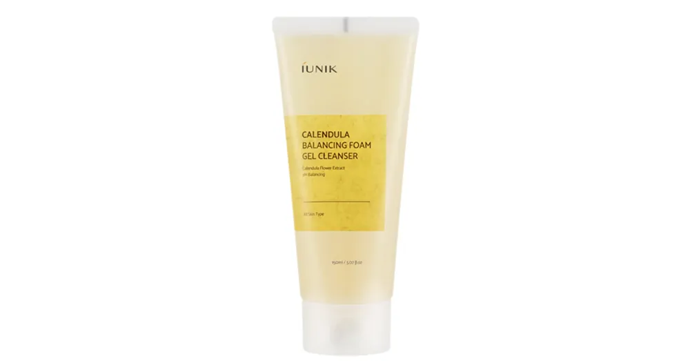 Kedvezmény IUNIK Calendula Balancing Foam Gel Cleanser – Kiegyensúlyozó Habzó Gél Arctisztító Körömvirág Kivonattal 150ml