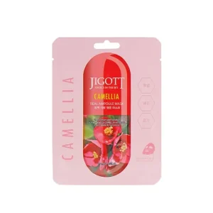 Szezonális akció Jigott Camellia Real Ampoule Mask - Maszk Kamélia Kivonattal 1db/27ml