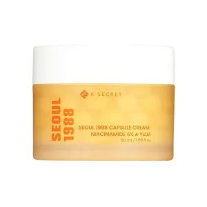 Szezonális akció K-SECRET SEOUL 1988 Capsule Cream Niacinamide 5% + Yuja – Hidratáló Kapszula Krém 5% Niacinamiddal és Yuzuval 50ml