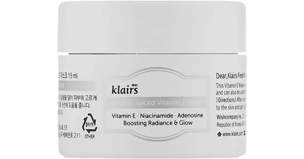 Klairs Freshly Juiced Vitamin E Mask MINI – Hidratáló Arcmaszk E-Vitaminnal MINI 15ml Végkiárusítás