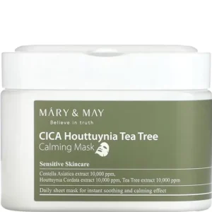 Expressz kézbesítés Mary&May Cica Houttuynia Tea Tree Calming Mask - Nyugtató Arcmaszk Szett 30db
