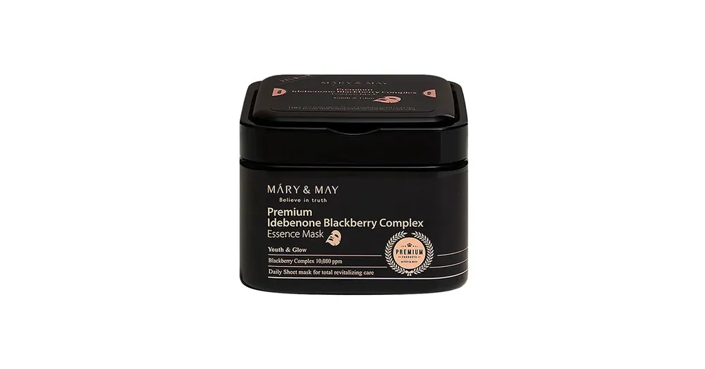 Mary&May Premium Idebenone Blackberry Complex Essence Mask - Antioxidáns Maszkok Idebenonnal 20db/250g Legkelendőbb