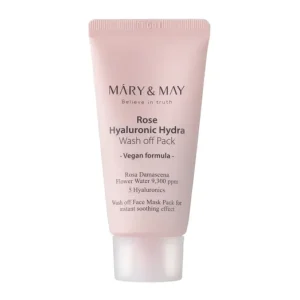 Vásárlói kedvenc Mary&May Rose Hyaluronic Hydra Wash off Pack MINI - Arcmaszk Agyaggal és Rózsahidrolátummal MINI 30g