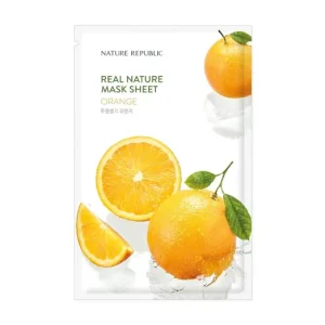 Nature Republic Real Nature Orange Sheet Mask - Világosító Arcmaszk 1db/23ml Kiárusítás