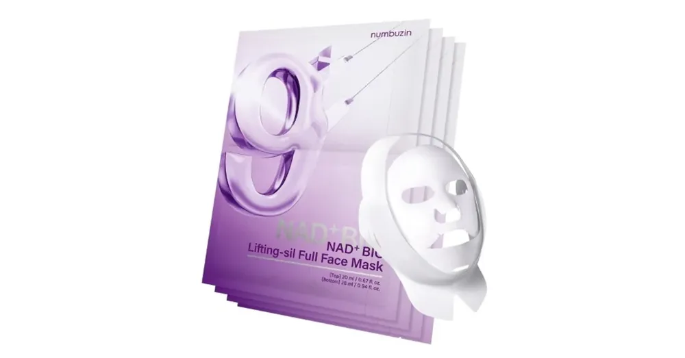 Vedd meg most Numbuzin No. 9 NAD Bio Lifting-sil Full Face Mask Pack Set (+Fabric Lifting Band) – Arclifting Maszk Készlet 4db/192ml