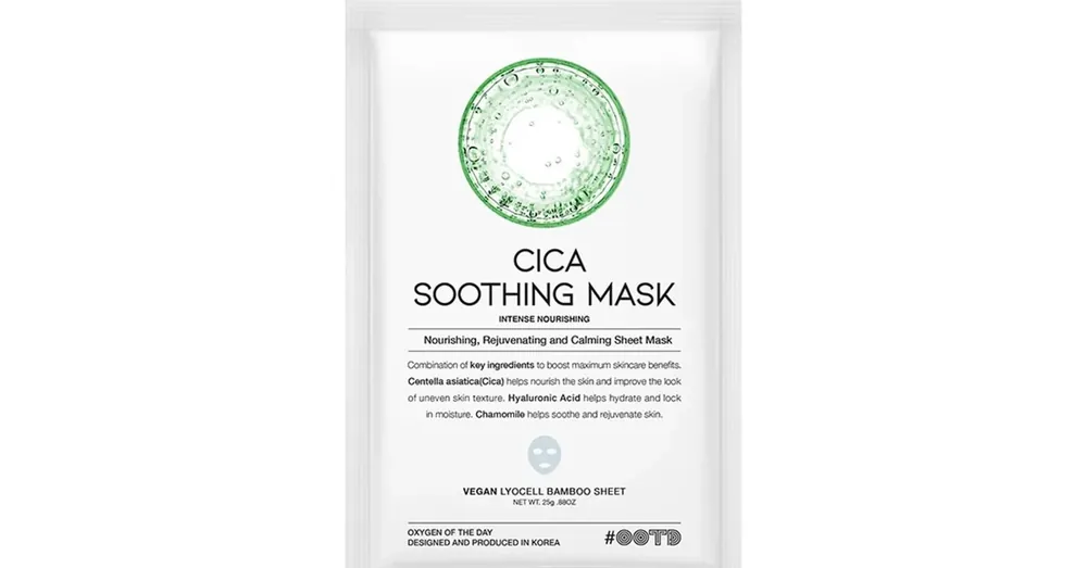 OOTD BEAUTY Cica Soothing Mask – Nyugtató Arcmaszk 1db/25g Újdonság