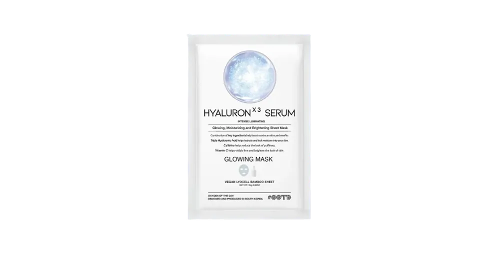 OOTD BEAUTY Triple Hyaluron Serum Glowing Mask – Intenzív Hidratáló Arcmaszk 1db/25g Kiárusítás