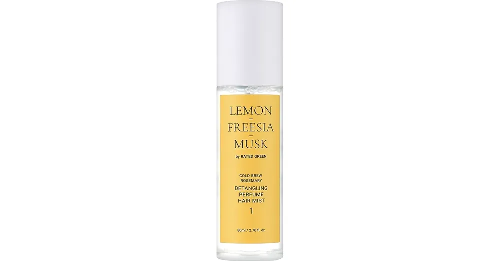Rated Green Cold Brew Rosemary Detangling Perfume Hair Mist 1 – Illatos Hajpermet "Lemon-Freesia-Musk" 80ml Rendeld meg most