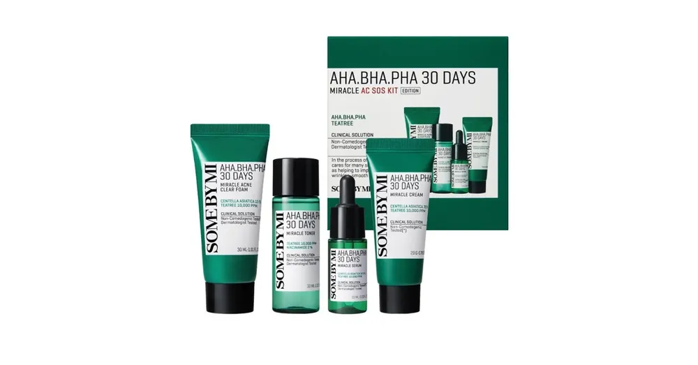 Some By Mi AHA BHA PHA 30 Days Miracle AC SOS Kit - Készlet Pattanásos Bőrre Árengedmény