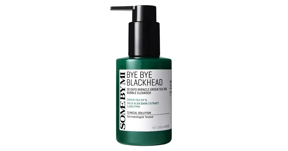 Kiárusítás Some By Mi Bye Bye Blackhead 30 Days Miracle Green Tea Tox Bubble Cleanser - Arctisztító Hab Zöld Tea Kivonattal 120ml