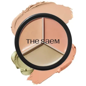 Újdonság The Saem Cover Perfection Triple Pot Concealer – 01 Correct Beige – Kontúrozó Korrektor 4.5g