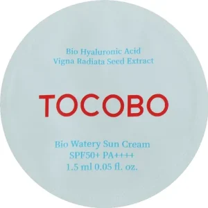 Végkiárusítás Tocobo Bio Watery Sun Cream SPF50+ PA++++ (sample) - Napvédő Krém 1.5ml (sample)