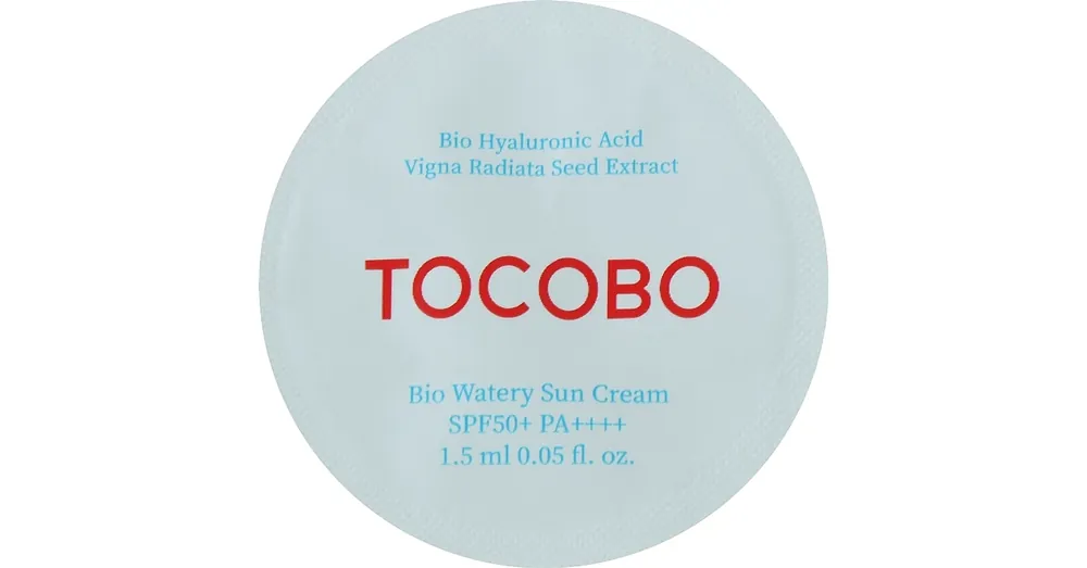Végkiárusítás Tocobo Bio Watery Sun Cream SPF50+ PA++++ (sample) - Napvédő Krém 1.5ml (sample)