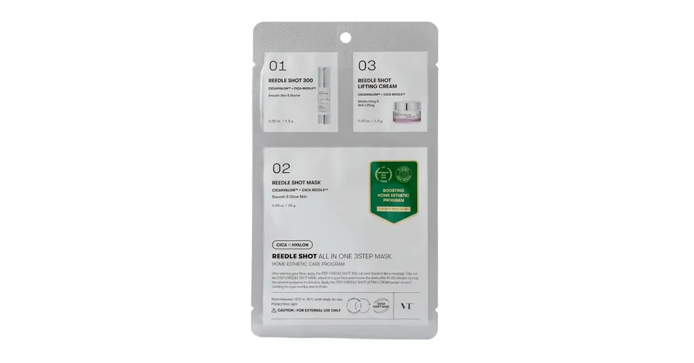 VT Cosmetics Reedle Shot All In One 3 Step Mask - Simító Fátyolmaszk - 1.5g+1.5g+25g Ajánlat