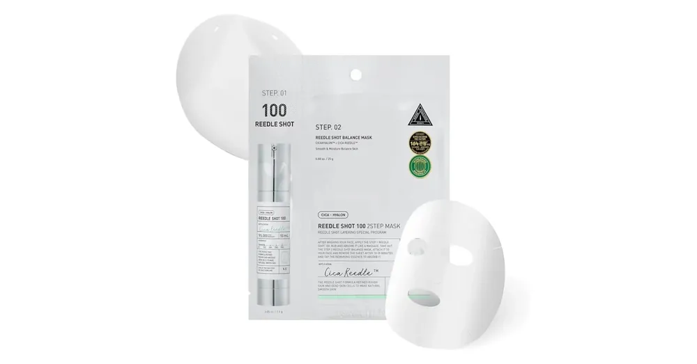 VT Cosmetics Mild Reedle Shot 100 2-Step Mask - Simító Fátyolmaszk 1.5g + 25g Korlátozott ajánlat