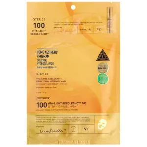 Bestseller VT Cosmetics Vita-Light Reedle Shot 100 2Step Mask – Kétlépéses Hidrogél Arcmaszk Spikulákkal És Niacinamiddal 1db/33g