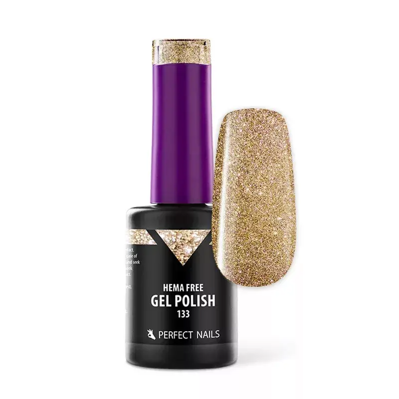 Perfect Nails Hema Free Gél Lakk 8ml - 133 Glam Gold Népszerű