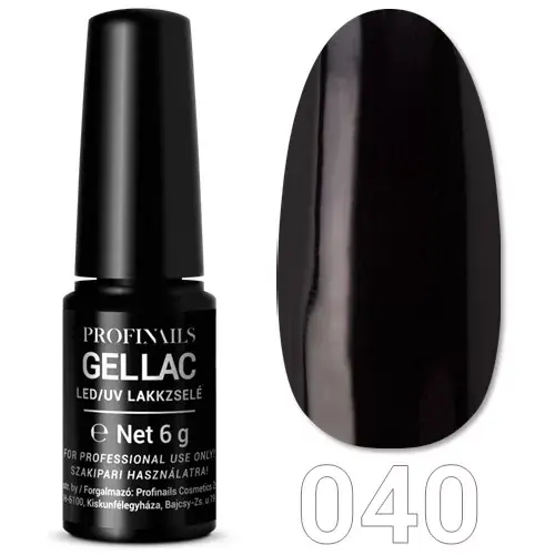 Profinails Gel Lac LED/UV lakkzselé 6gr No. 40 Fekete Újdonság