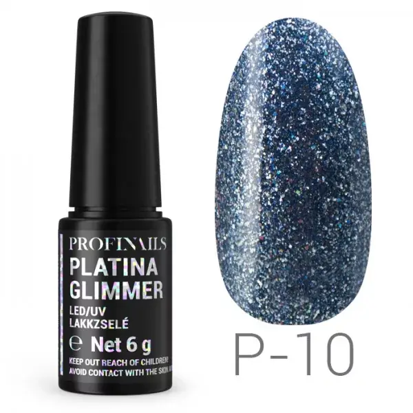 Profinails Platina Glimmer LED/UV lakkzselé 6gr P-10 Akciós ár