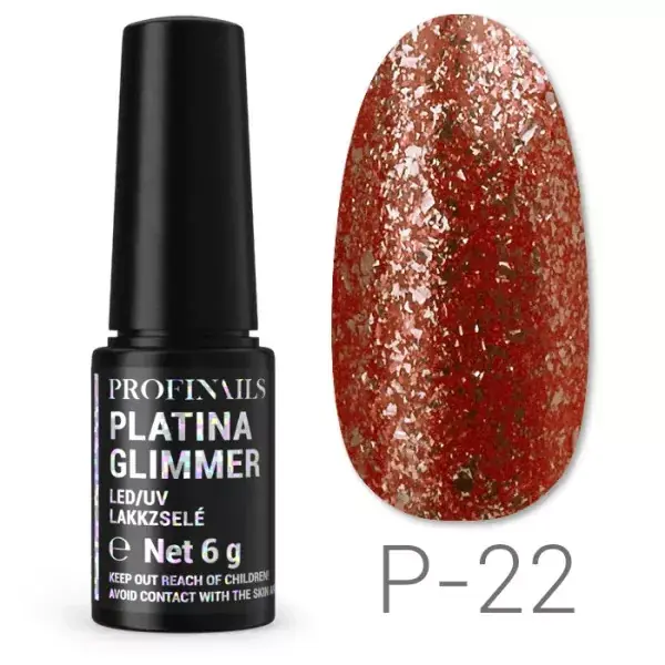Kiárusítás Profinails Platina Glimmer LED/UV lakkzselé 6gr P-22