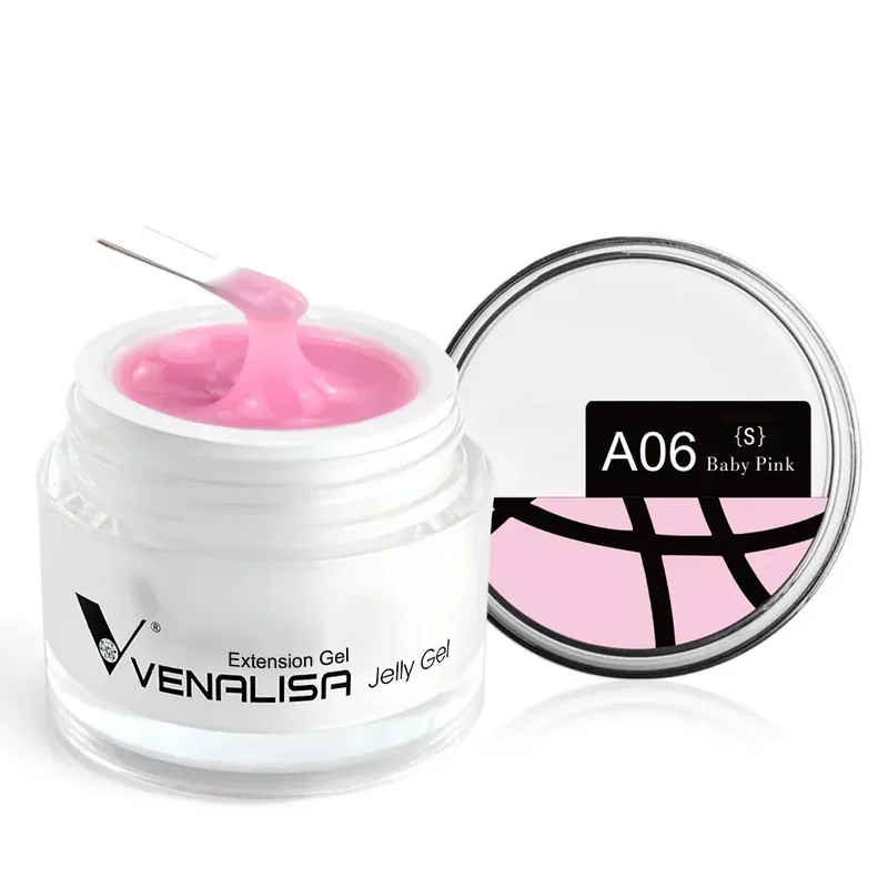 Legnépszerűbb Venalisa Hard Jelly Gel - Építőzselé 15ml - A06 Baby Pink