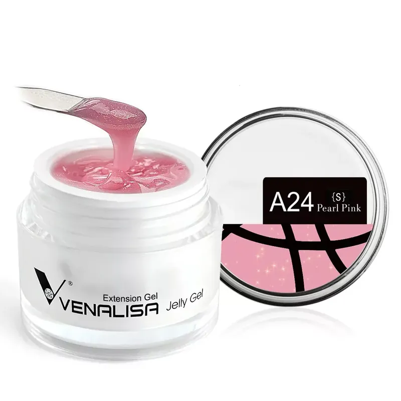 Venalisa Hard Jelly Gel - Építőzselé 15ml - A24 Pearl Pink Különleges ajánlat
