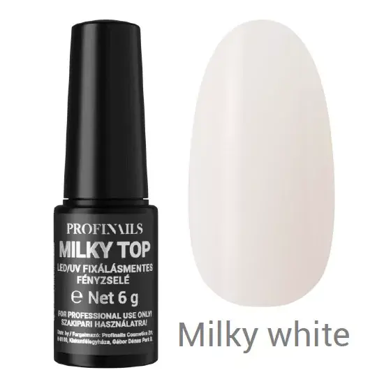 Profinails Milky Top fixálásmentes LED/UV fényzselé M-02 White 6g Szuper ajánlat