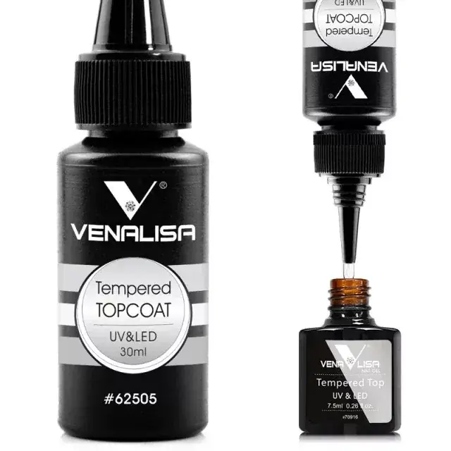 Árengedmény Venalisa Tempered No-wipe Top Coat - Fixálásmentes Fényzselé 30ml