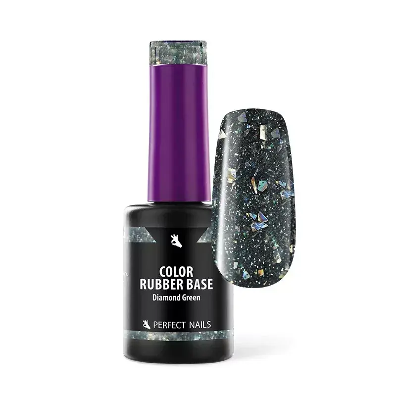 Expressz szállítás Perfect Nails Color Rubber Base Gel 8ml - Diamond Green