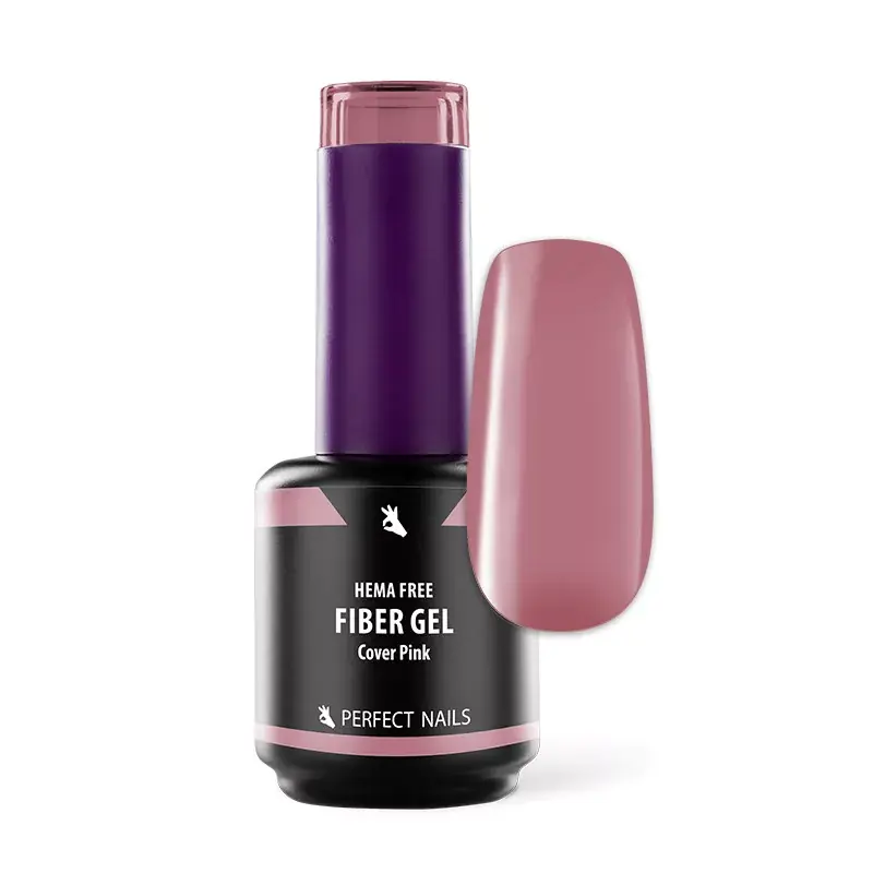 Azonnal elérhető Perfect Nails Fiber Base Gel - Hema Free Erősített Gél Lakk Alap 15ml - Cover Pink