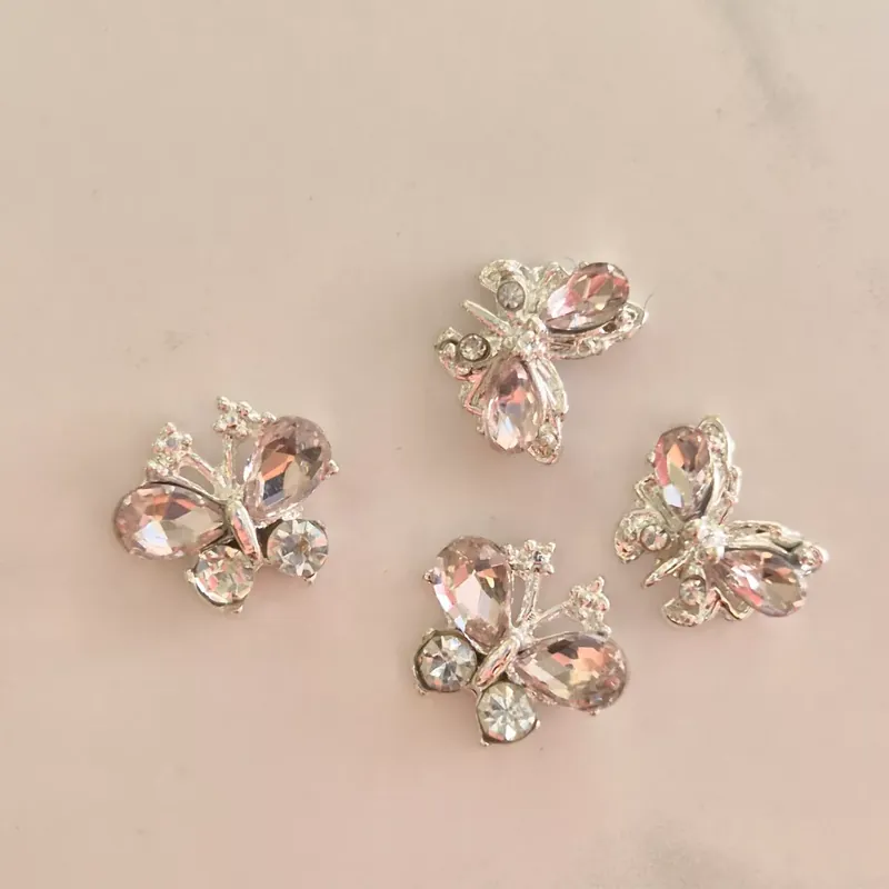 Luxory Pink Diamond Charm 4db Pillangó Végkiárusítás