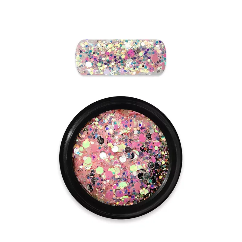 Azonnal elérhető Moyra Holo glitter mix No.24 Chameleon baby pink