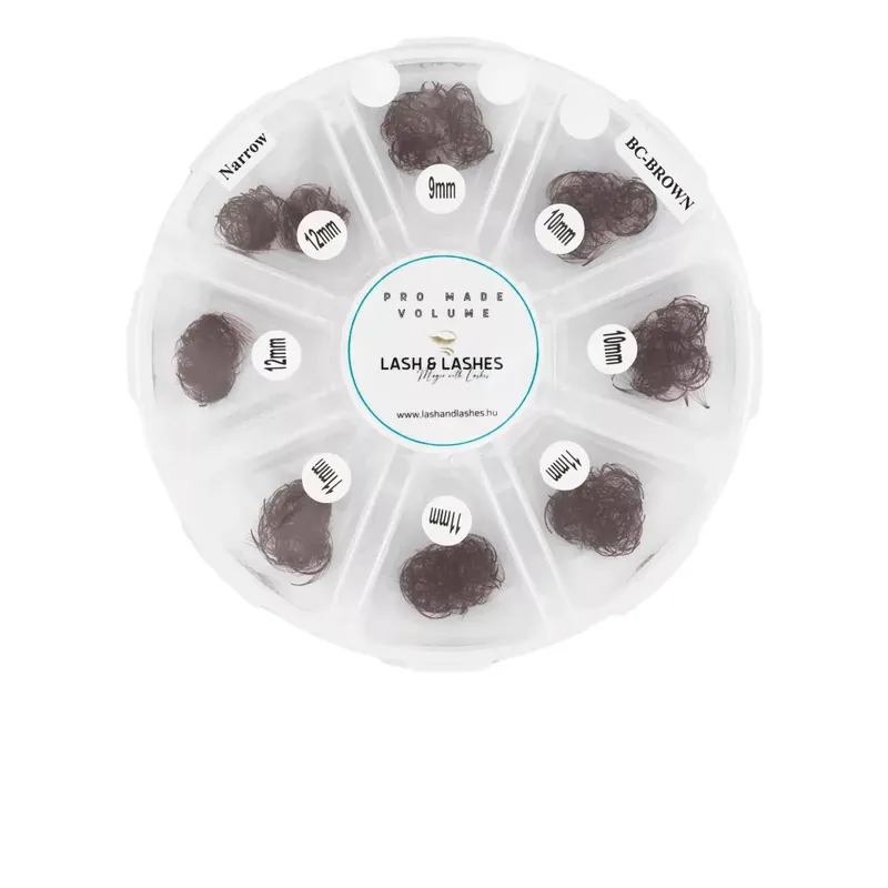 Bestseller Lash and Lashes Pre-Made Műszempilla - Kávé Barna - 800db - 5D, 9-12mm Mix,0,07mm - Narrow - D ív