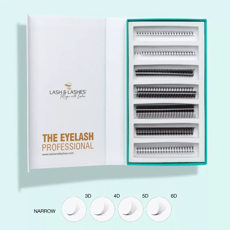 Legnépszerűbb Lash and Lashes Pro Made Volume Rapid Fans Műszempilla - 5D, 7-13mm Mix, 0,07mm - D ív