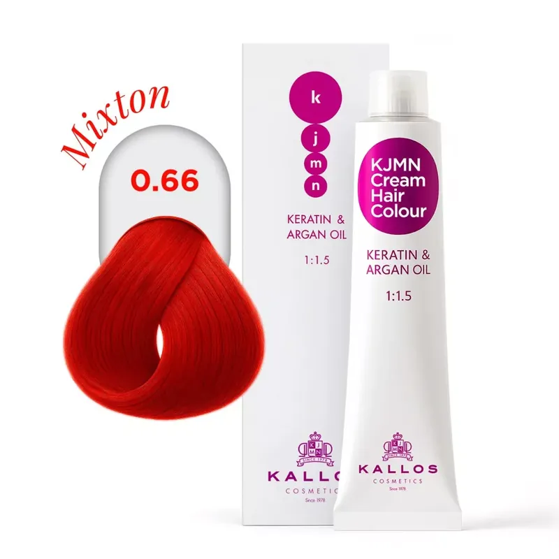 Kallos - KJMN Krém Hajfesték Vörös 0.66 Mixton 100ml Korlátozott ajánlat
