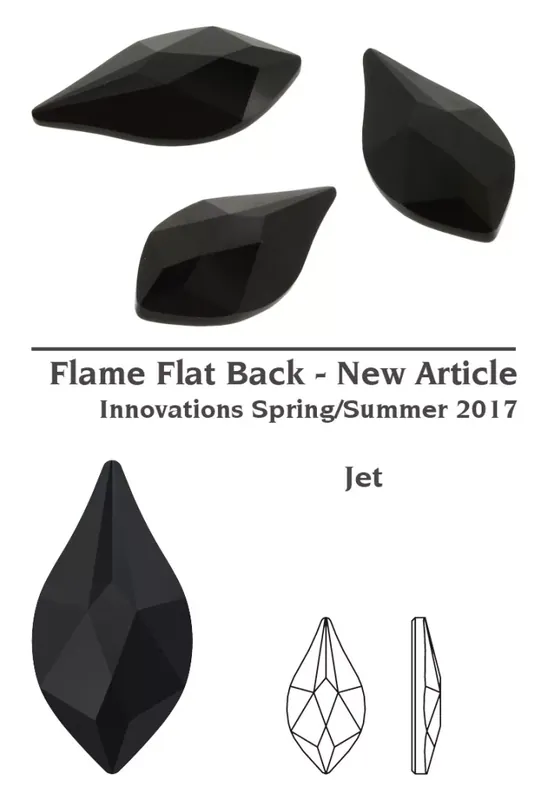 Swarovski lángnyelv Jet 7,5 mm 10db Vedd meg most