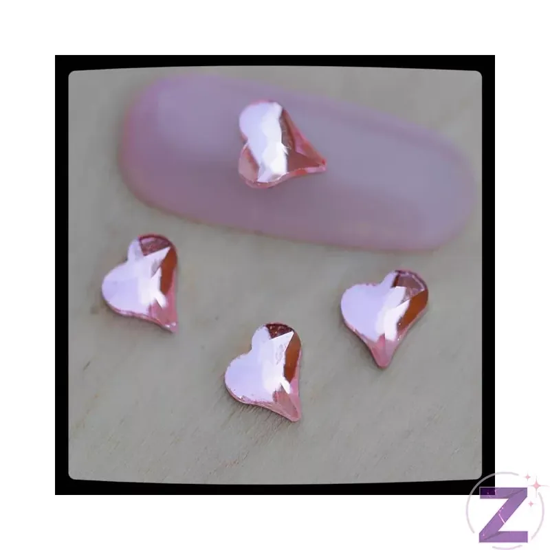 Gyors szállítás Zodiac - Üveg Szív Forma Light Rose 8db