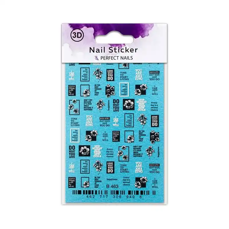 Perfect Nails Körömmatrica - 3D Quotes * Expressz kézbesítés